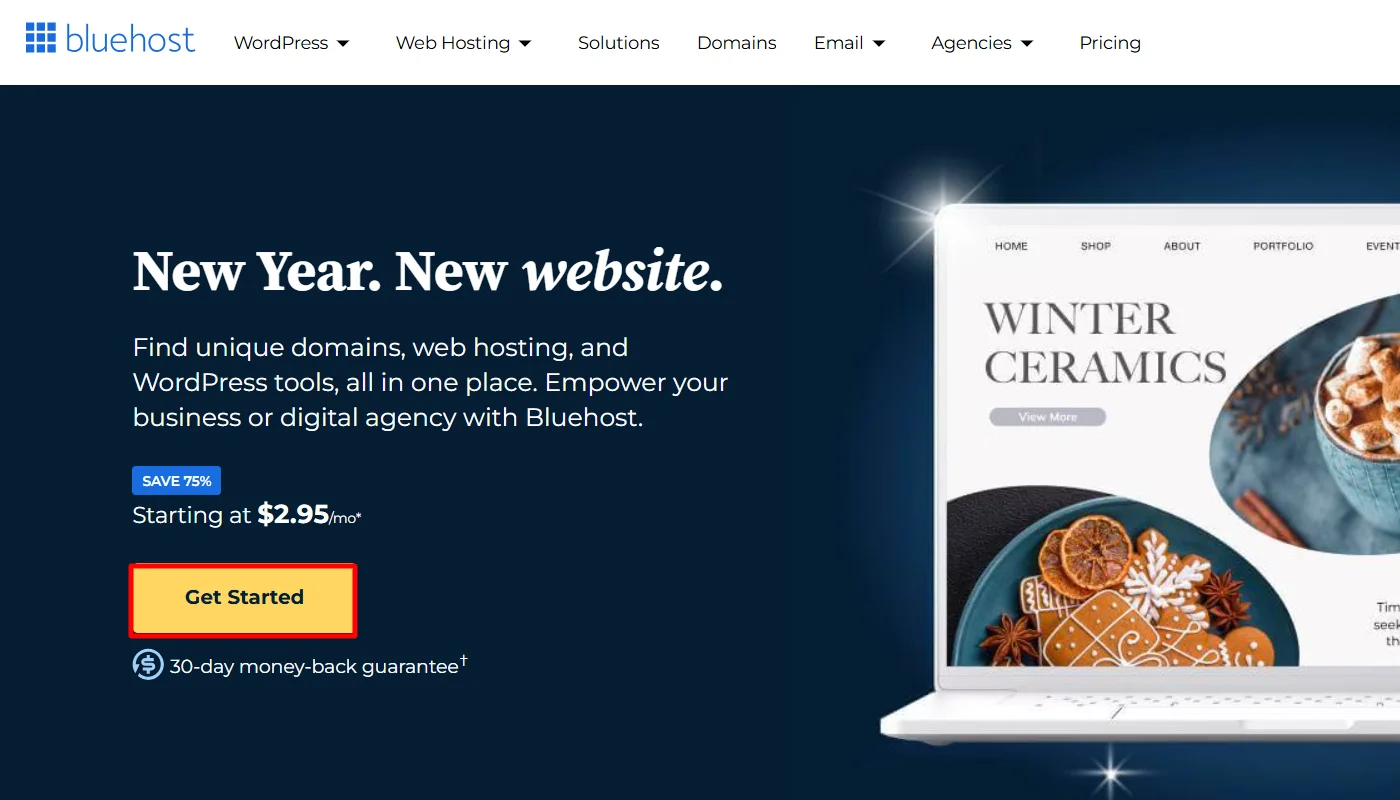 Clicking on getting started