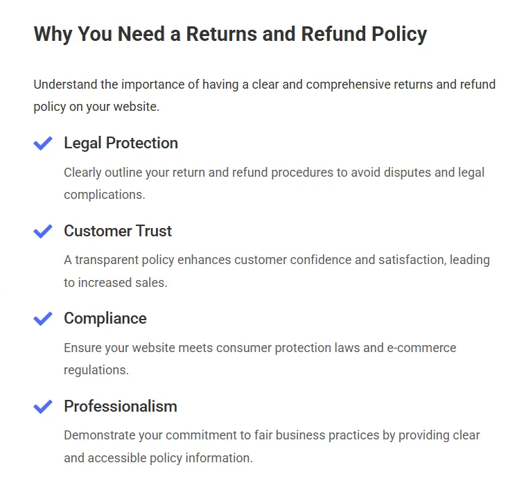 Why you need a return and refund policy