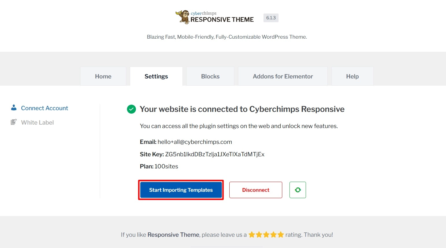 Start importing templates