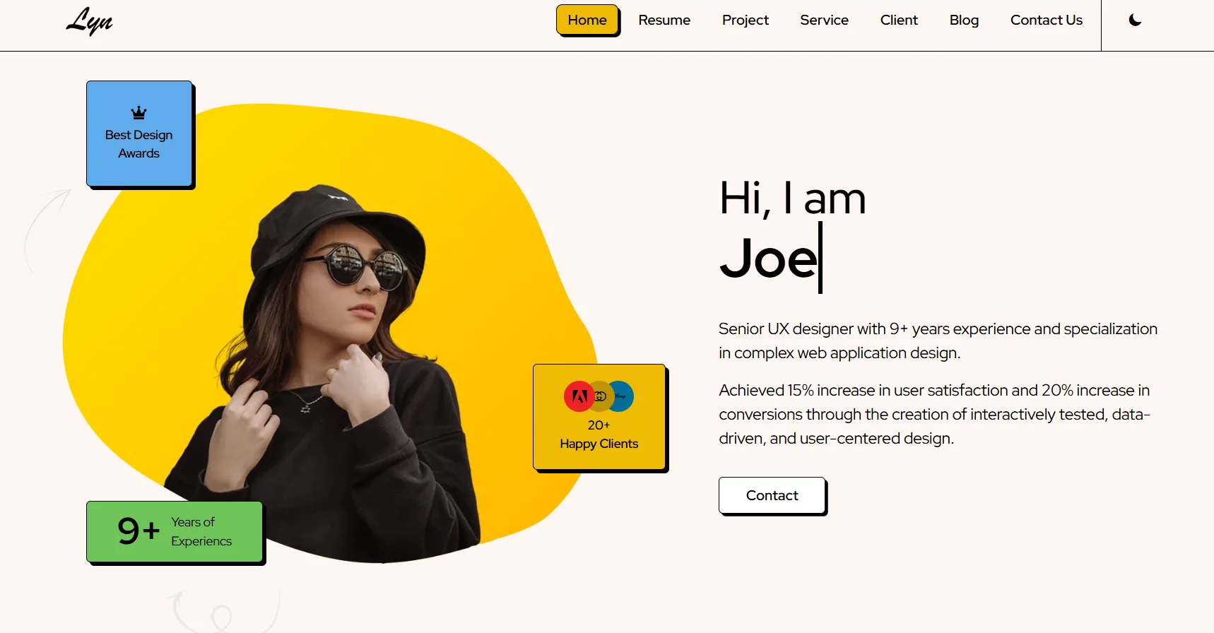 Adinda Portfolio Resume Wordpress Theme