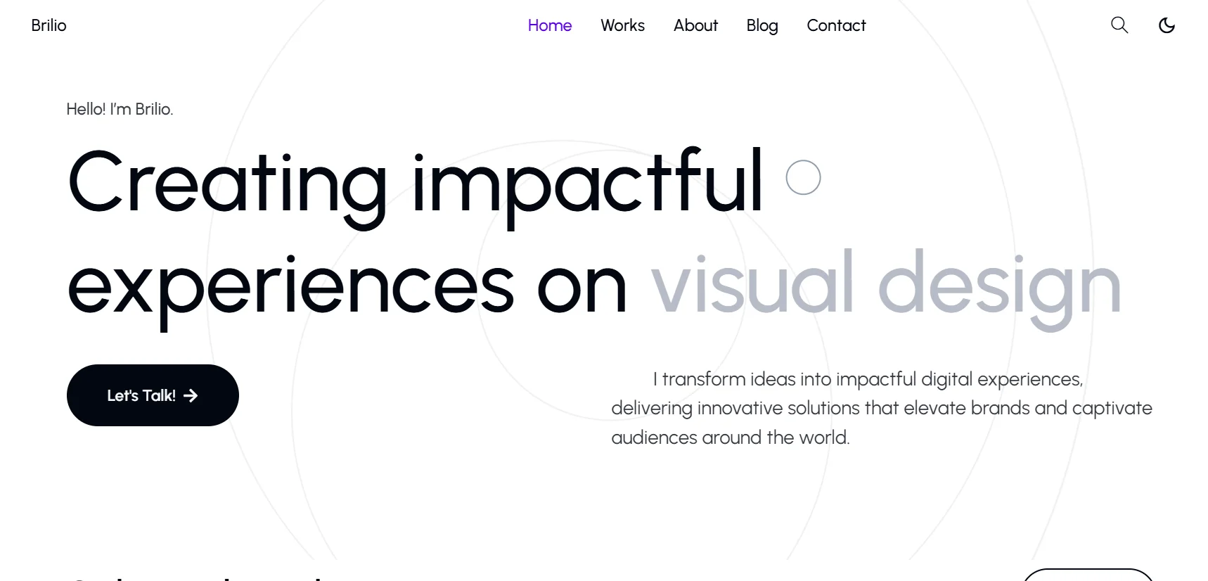 Brilio freelancer WordPress Theme
