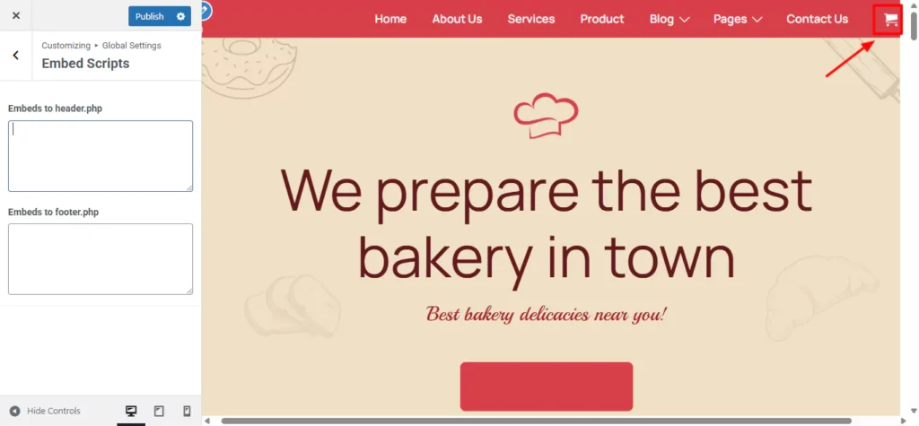 Changing the cart background