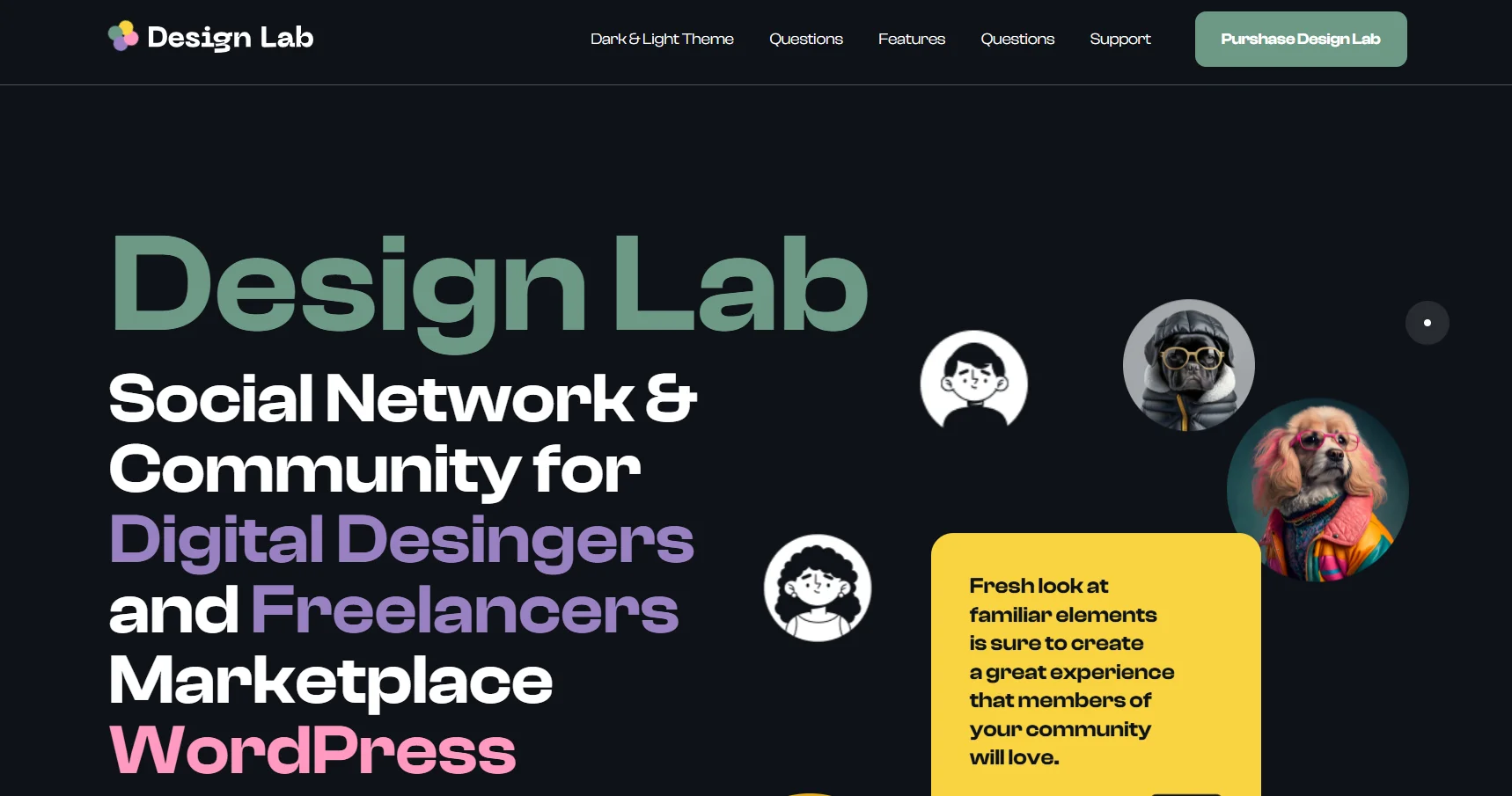 Design Lab Freelancers WordPress Theme