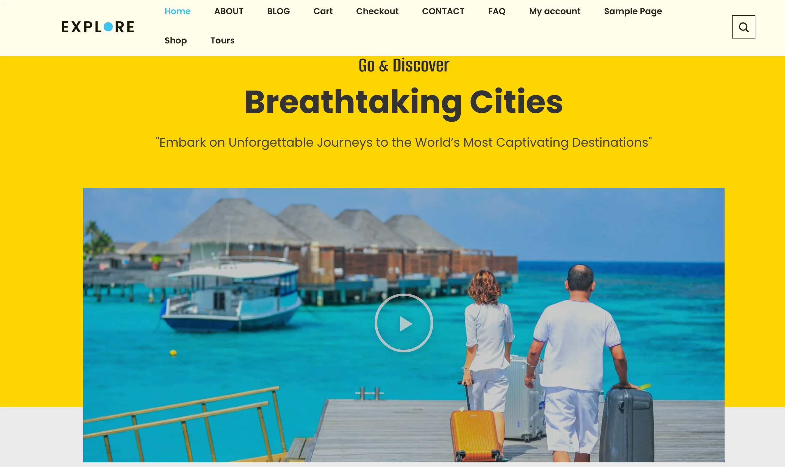 Preview travel agency website
