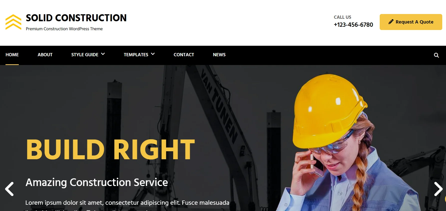 Solid Construction WordPress Theme