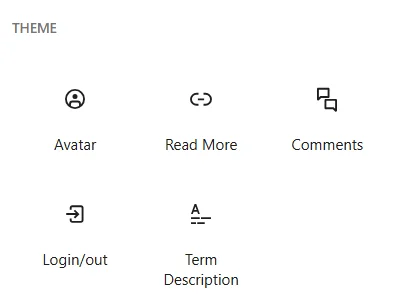 Theme widgets