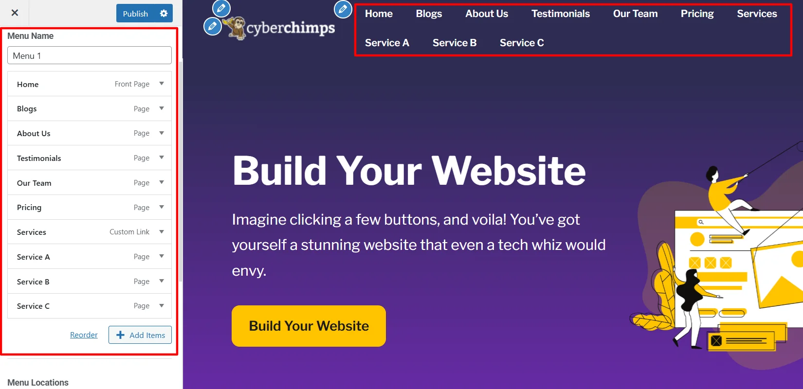 Unorganized navigation menu