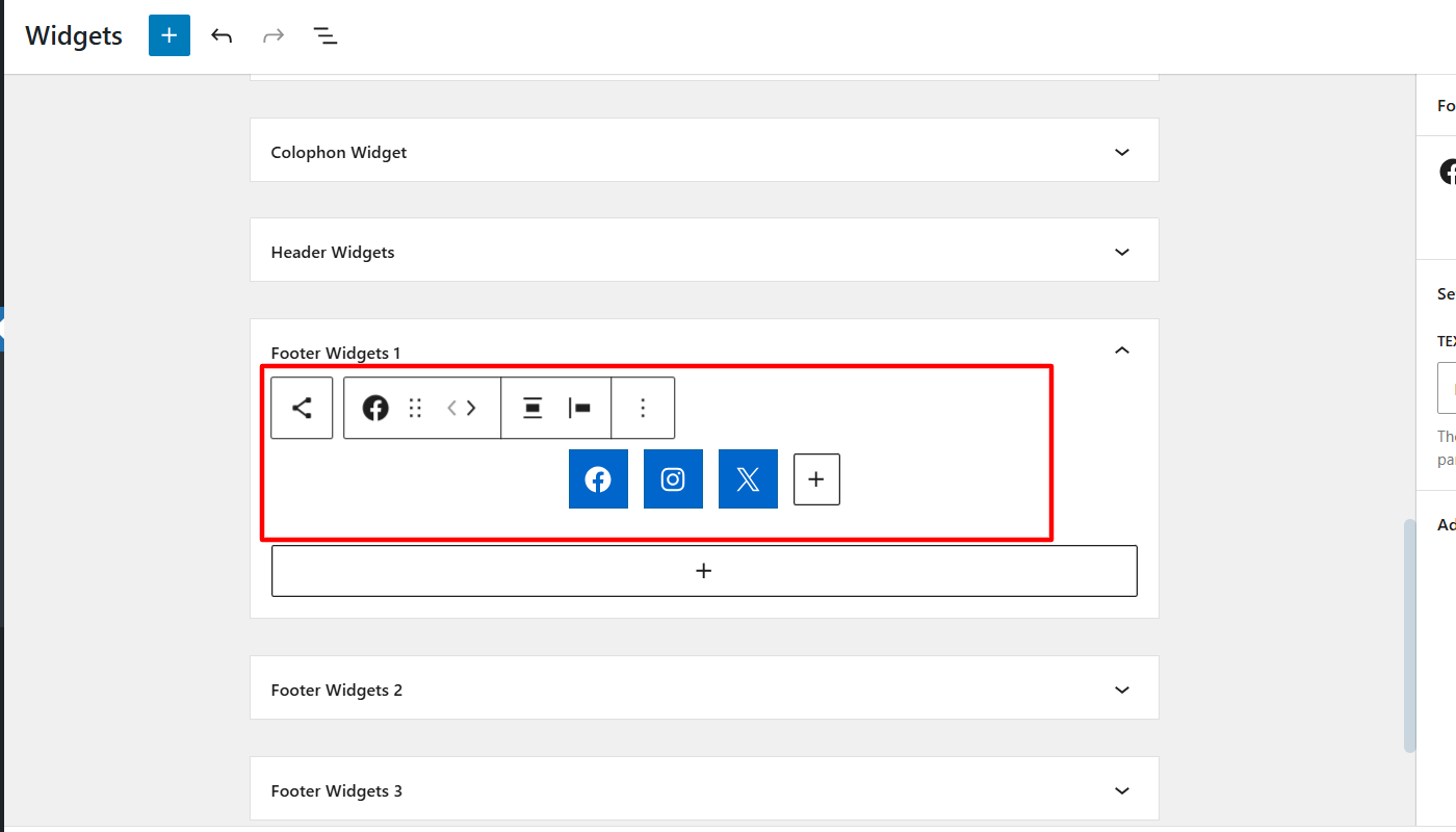 Setting and customizing social icons