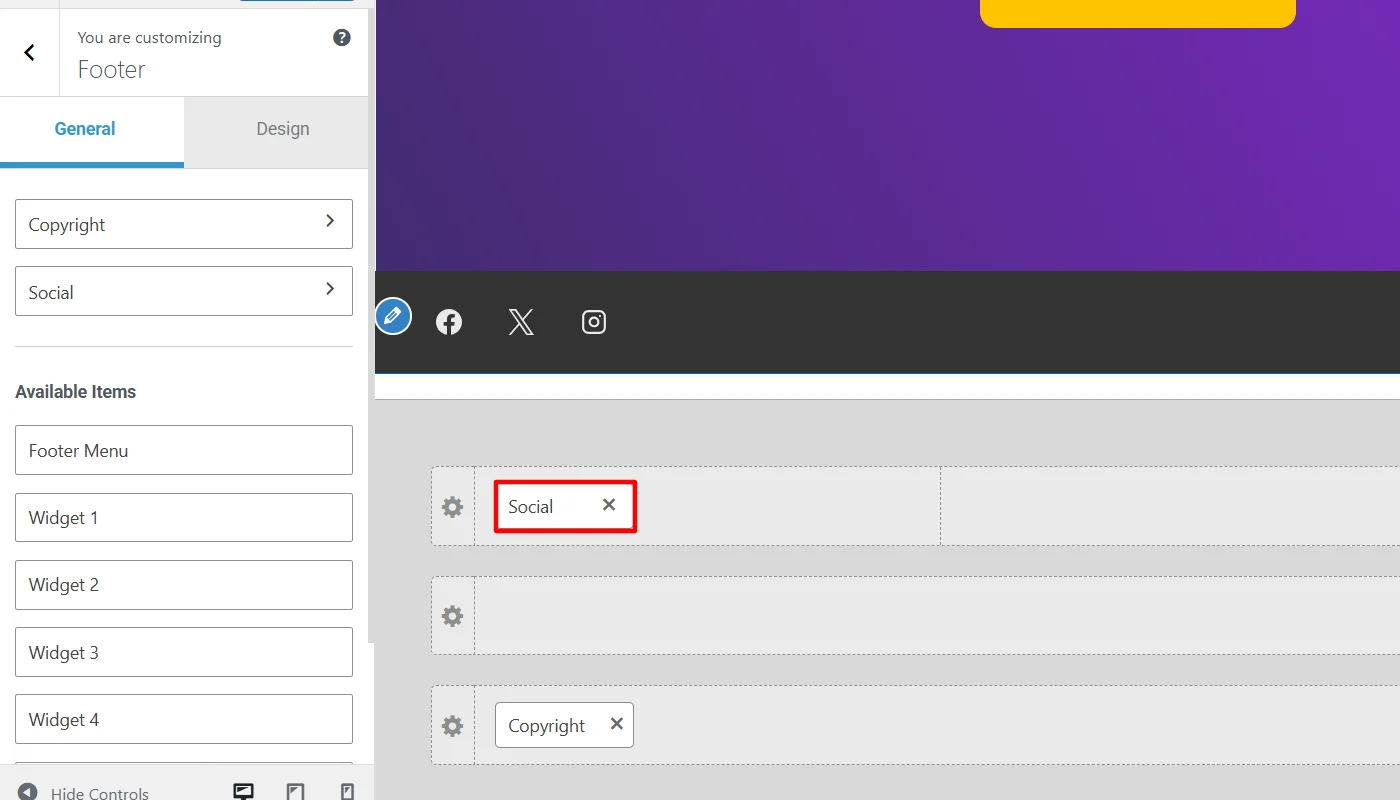 Clicking on social element