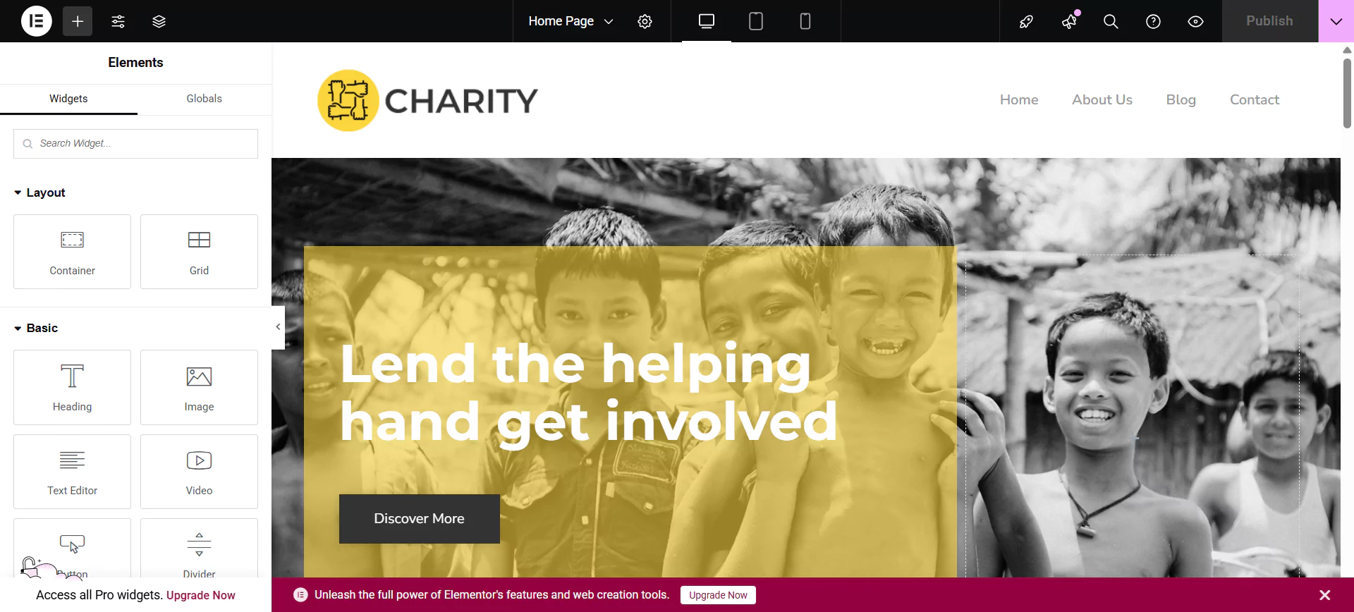 charity template