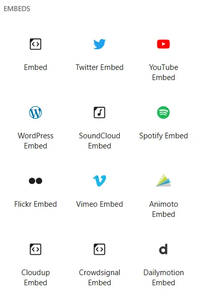 Embeds