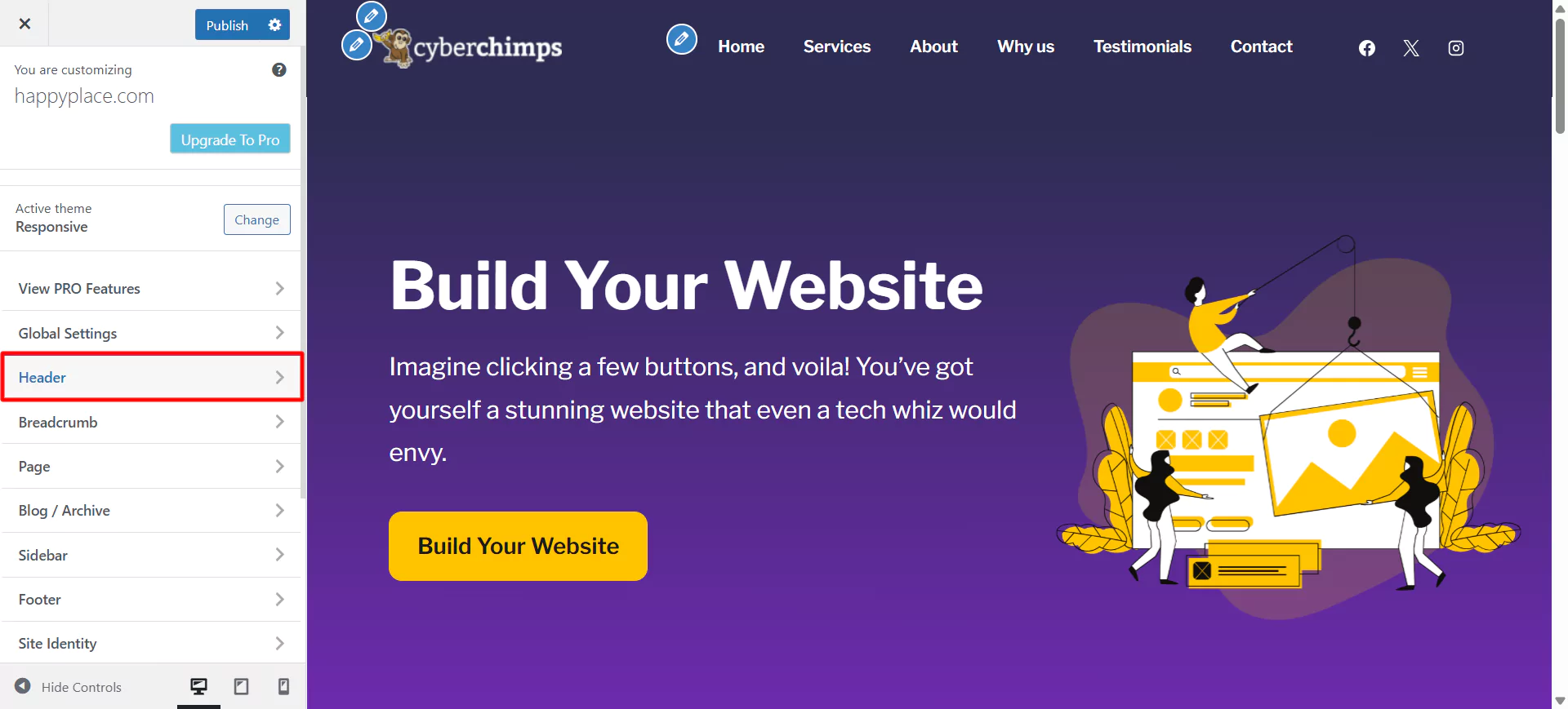 header helps to Add sticky header to wordpress