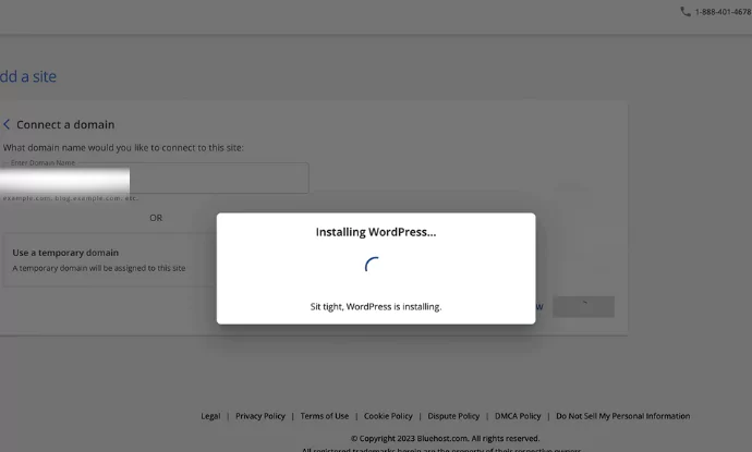 installing wordpress