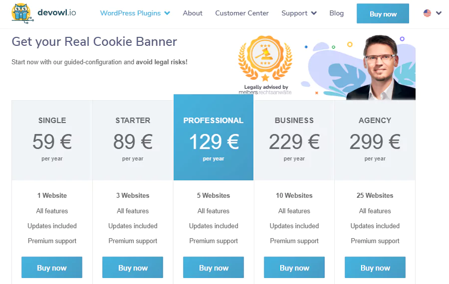 Real Cookie Banner Pricing