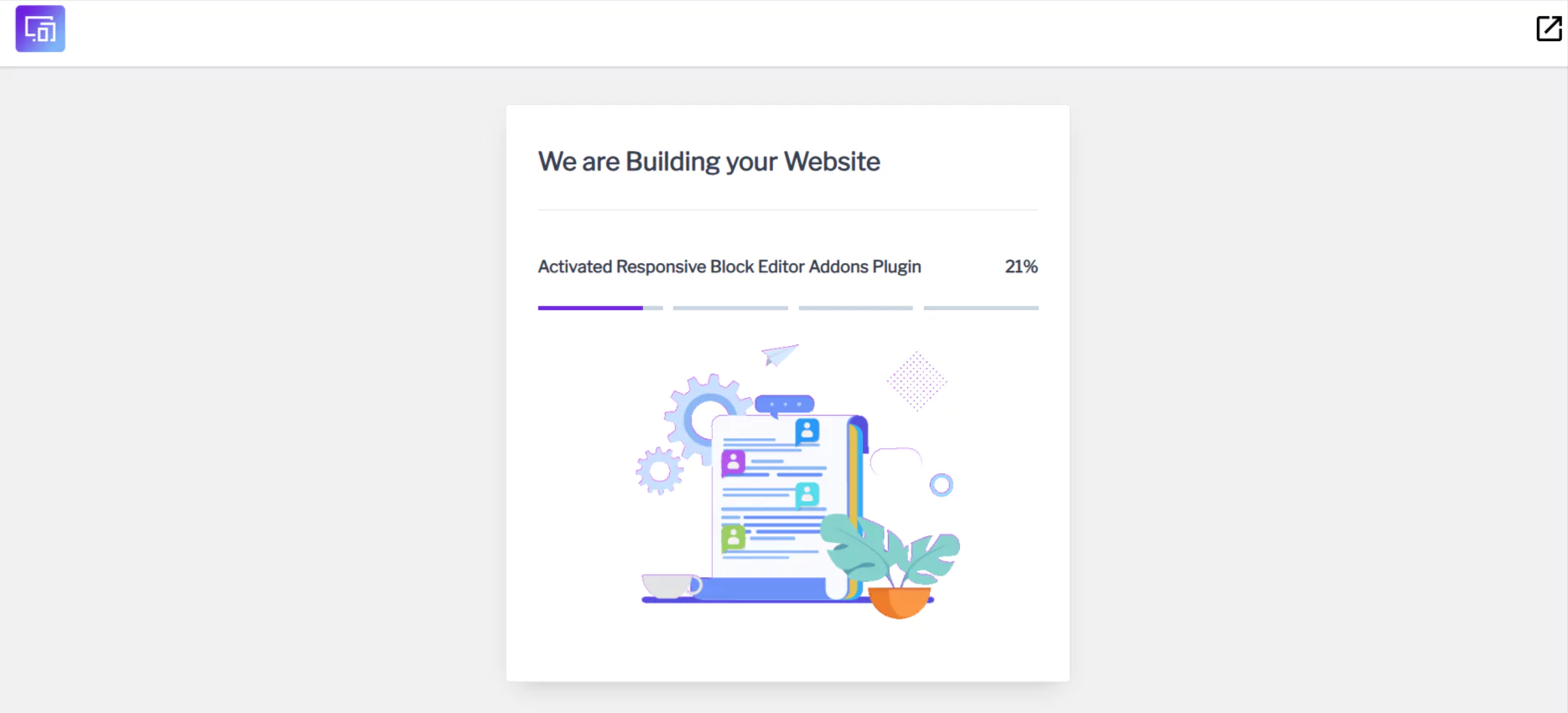 website in building process