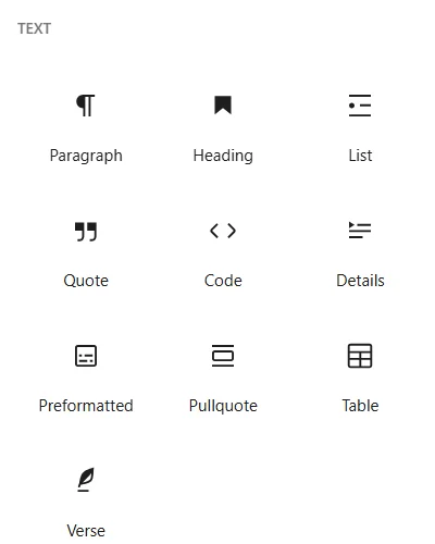 Text widgets
