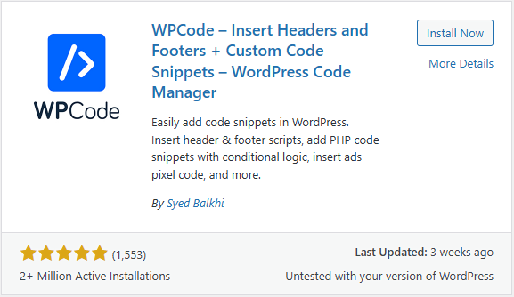 WPCode Plugin