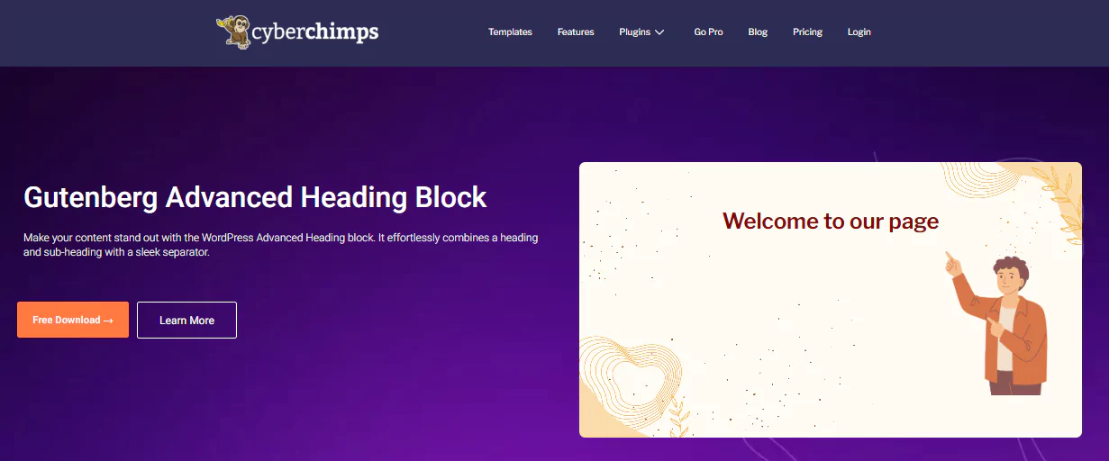 Advanced heading block