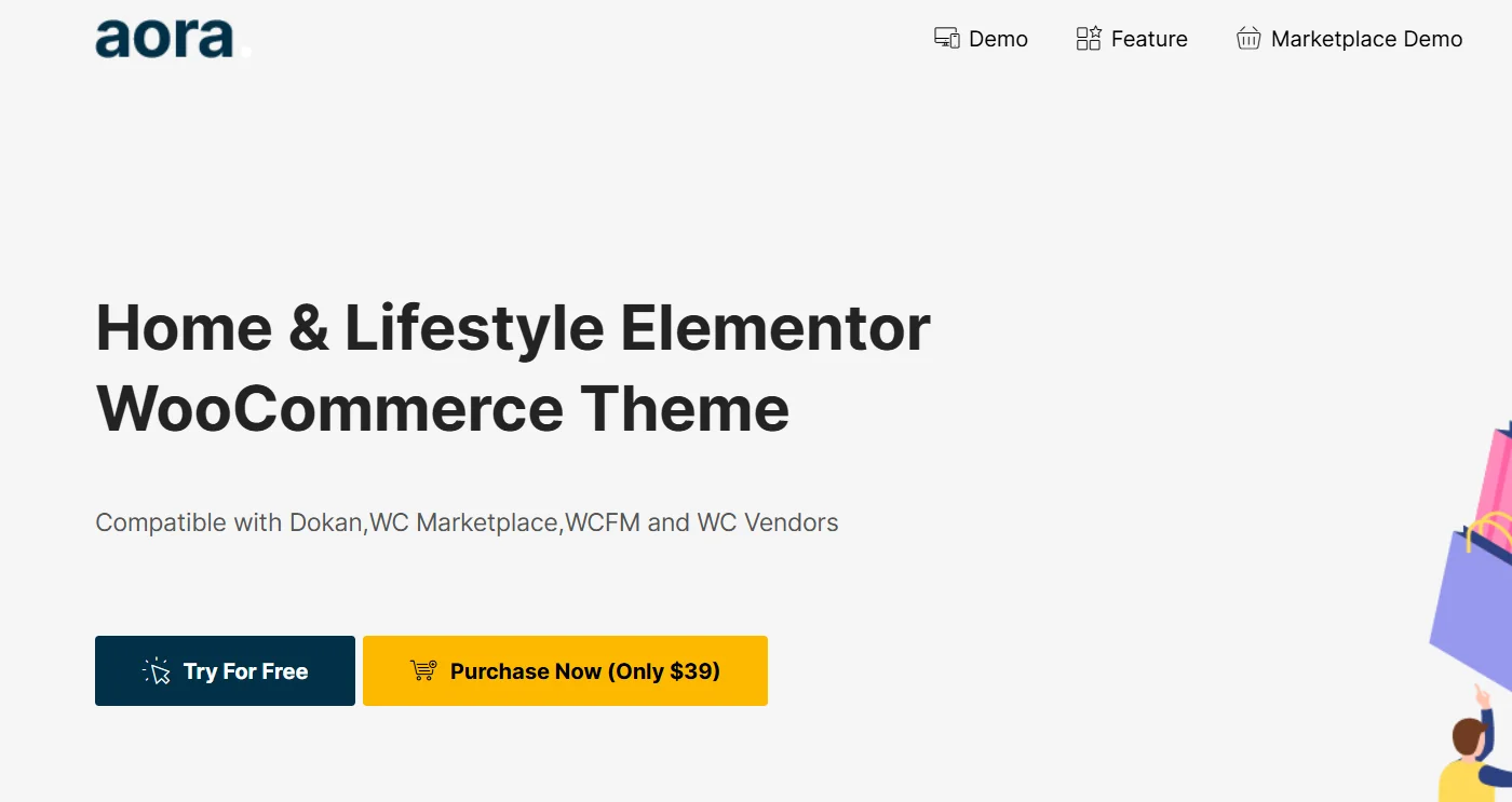 Aora - Home & Lifestyle Elementor WooCommerce Theme