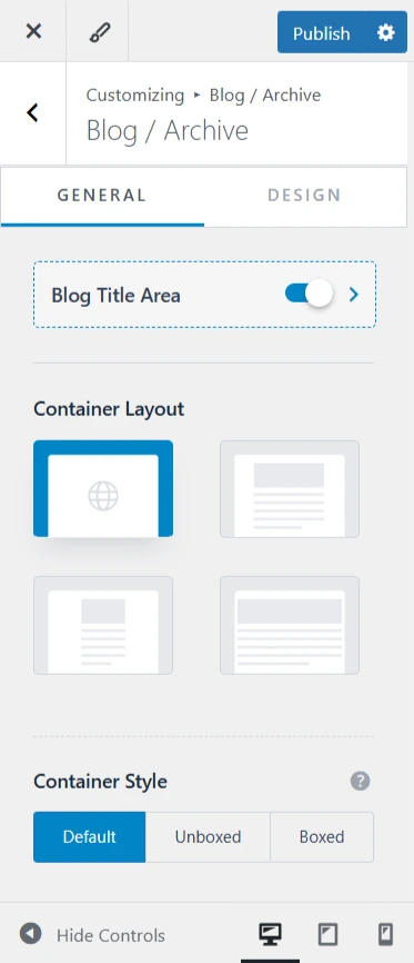 Astra Theme blog layouts