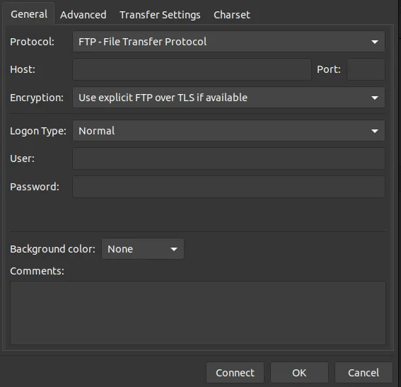 Connecting site to FTP