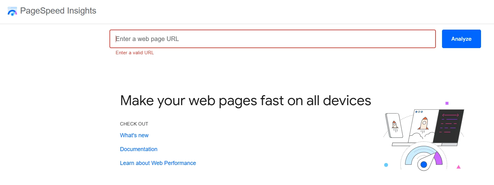 Pagespeed insights