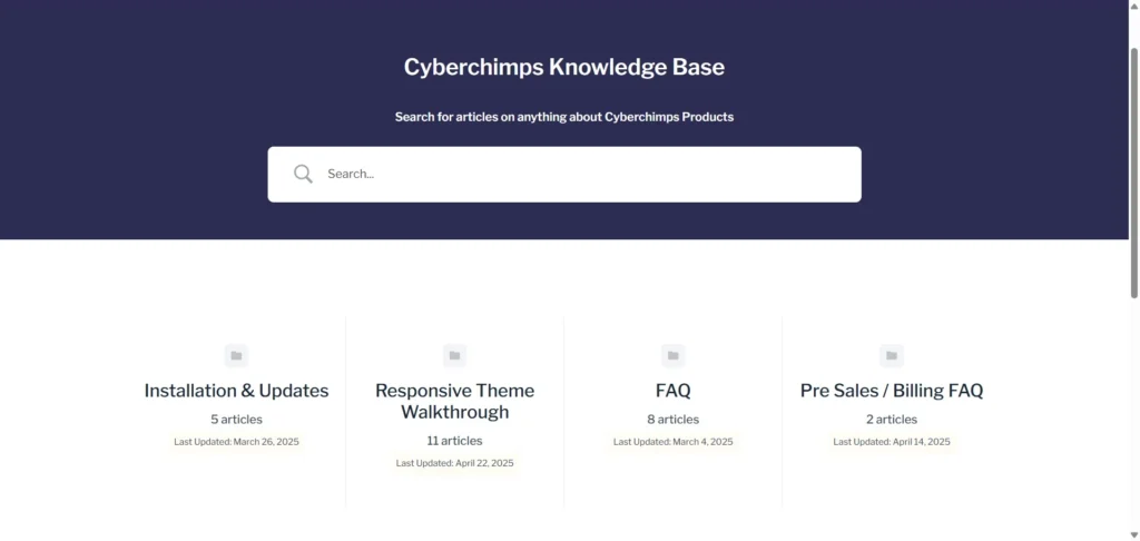 Cyberchimps documents