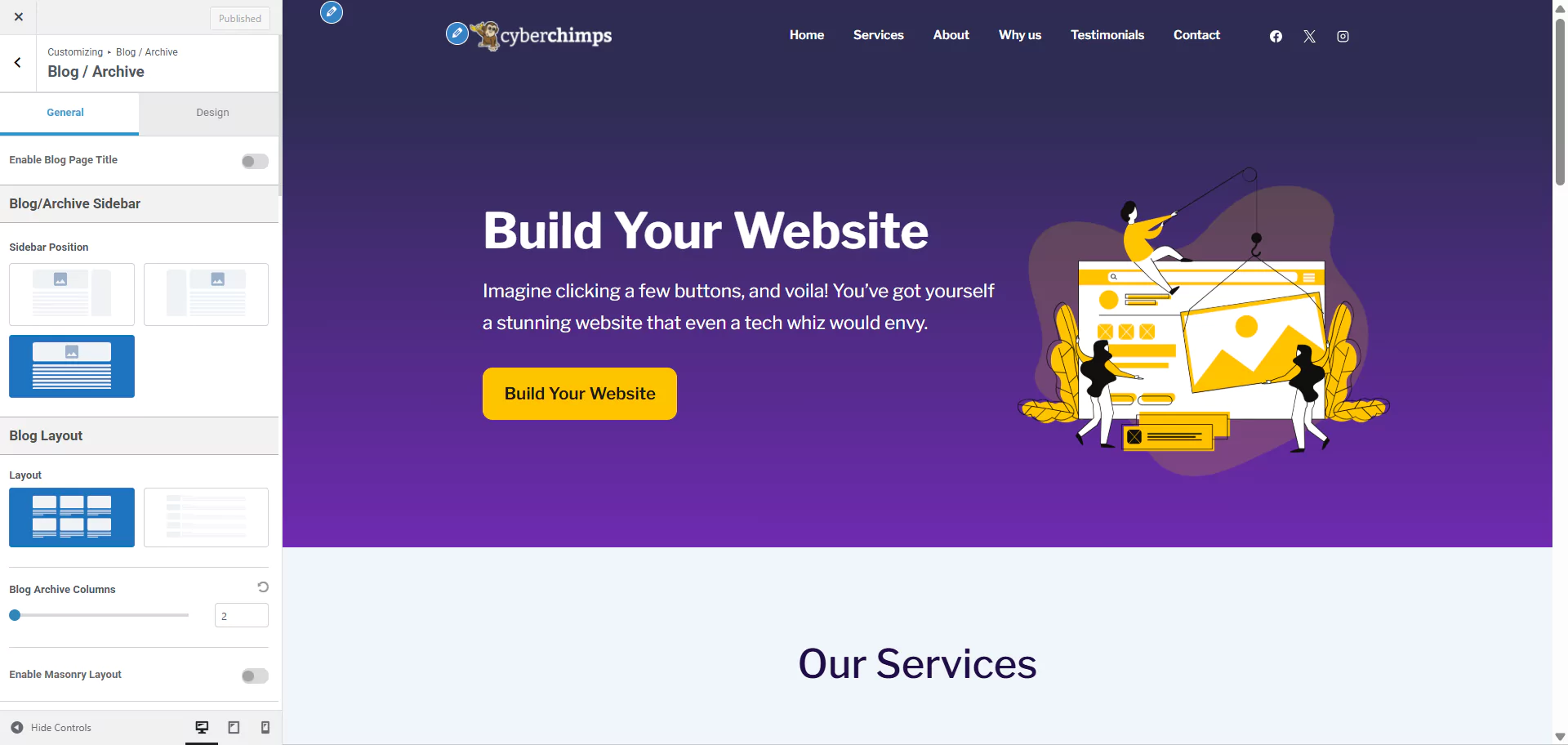 Blog Layout Features