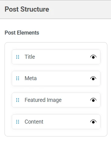 Customizing post structure