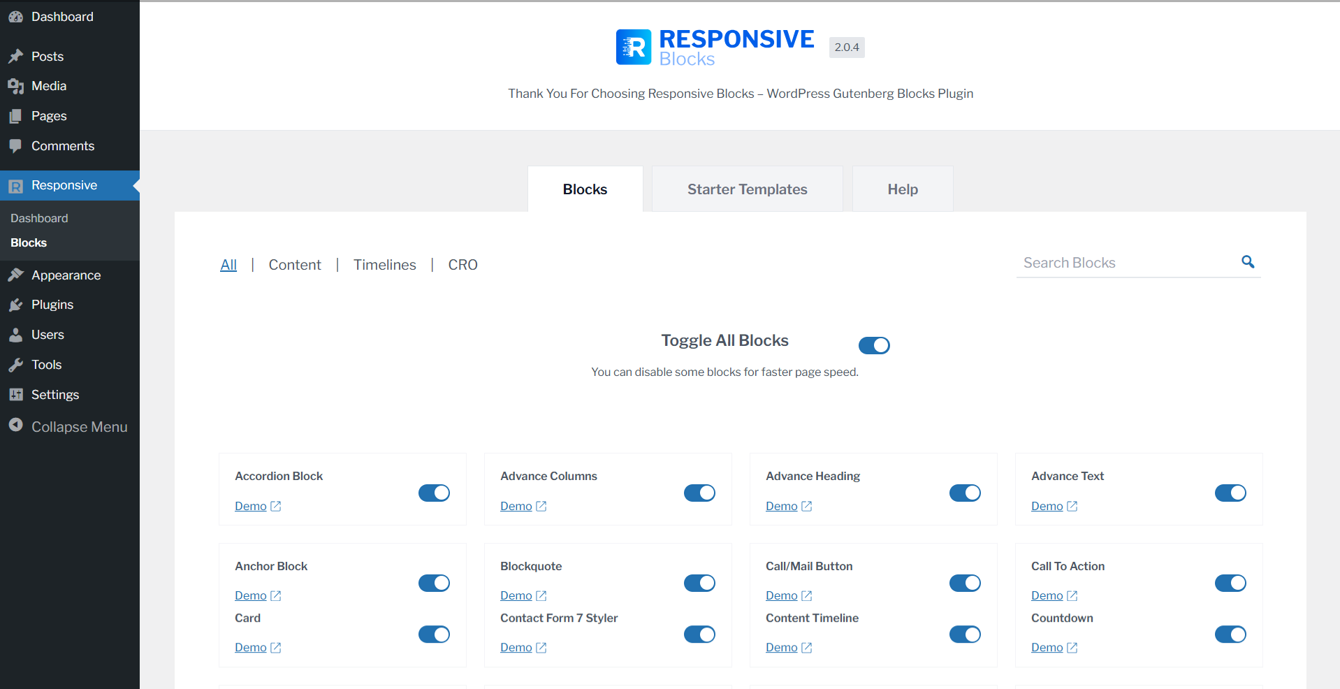  Responsive Blocks
