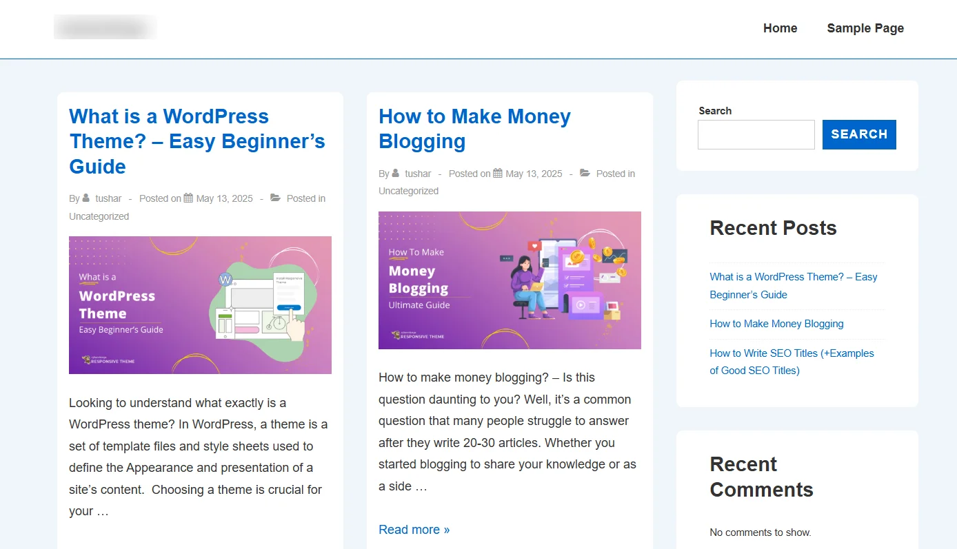 What is WordPress Blog Layout