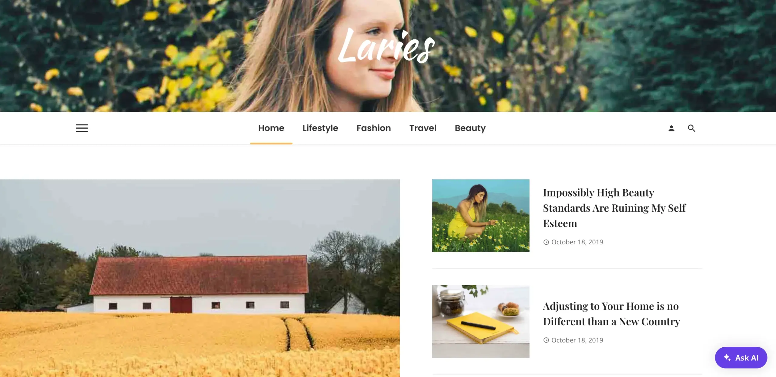 Ceris Lifestyle theme