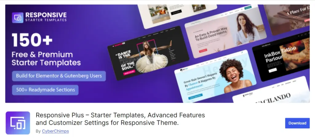 Responsive Plus Starter Templates plugin