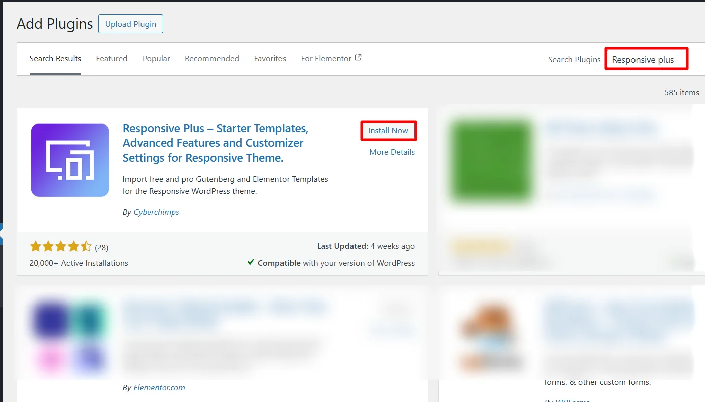 search responsive plus