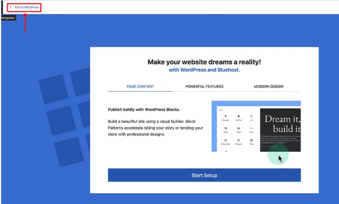 Clicking on Exit button