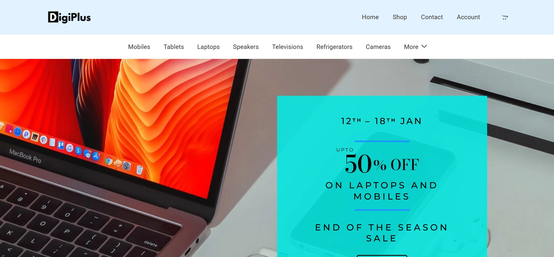 electronics store- pre-built WordPress site