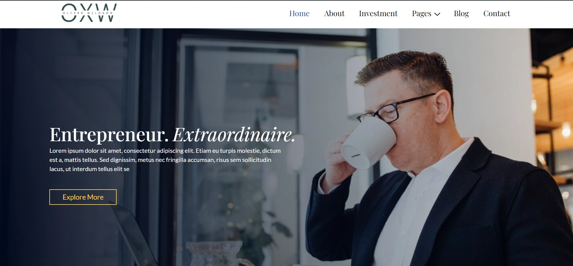 Entrepreneur Wordpress Starter template