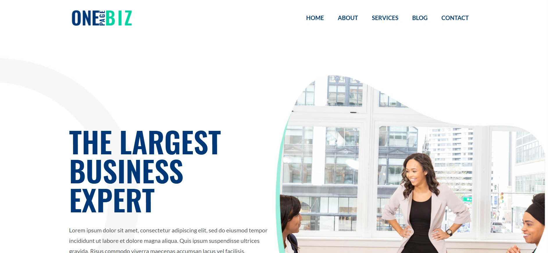 One page business WordPress Starter template