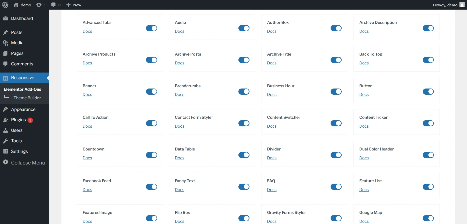 RAE widgets