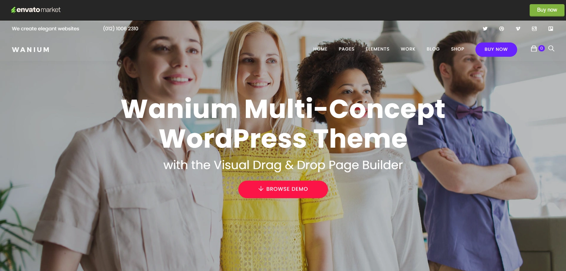Wanium theme - Best Barbershop WordPress theme